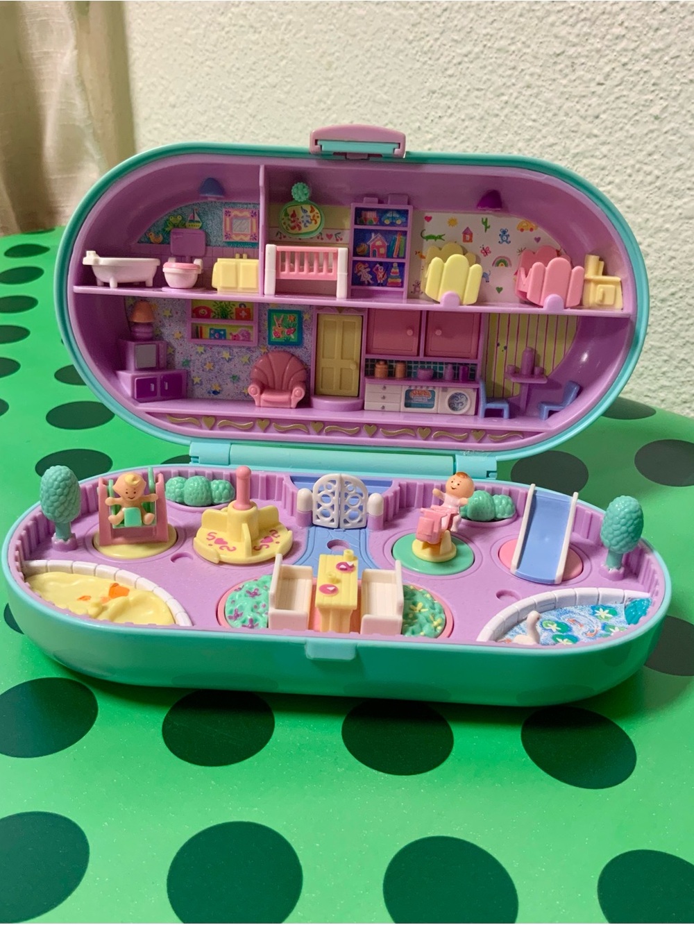 Bluebird Toys Polly Pocket 1992 Vintage Baby Stampin Playground 2 Figures Stamp